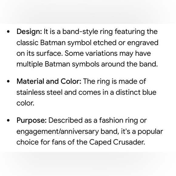 BATMAN RING - Picture 9 of 10